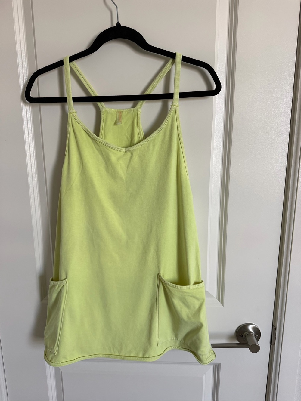 Women’s Free People Neon Lime Tank Top with Pockets